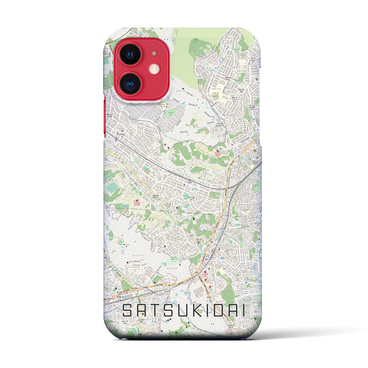 【五月台(神奈川県)】地図柄iPhoneケース(バックカバータイプ)