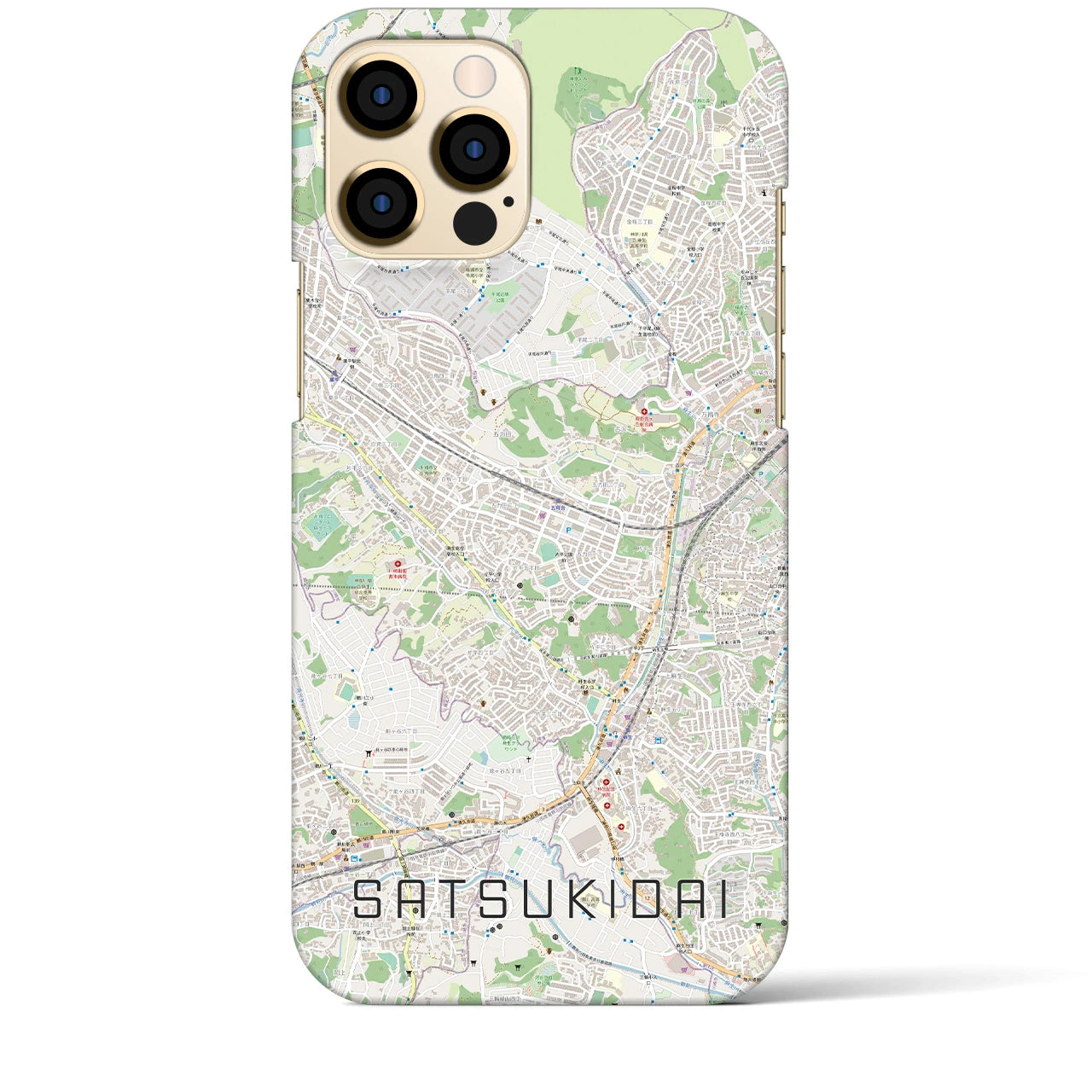 【五月台(神奈川県)】地図柄iPhoneケース(バックカバータイプ)