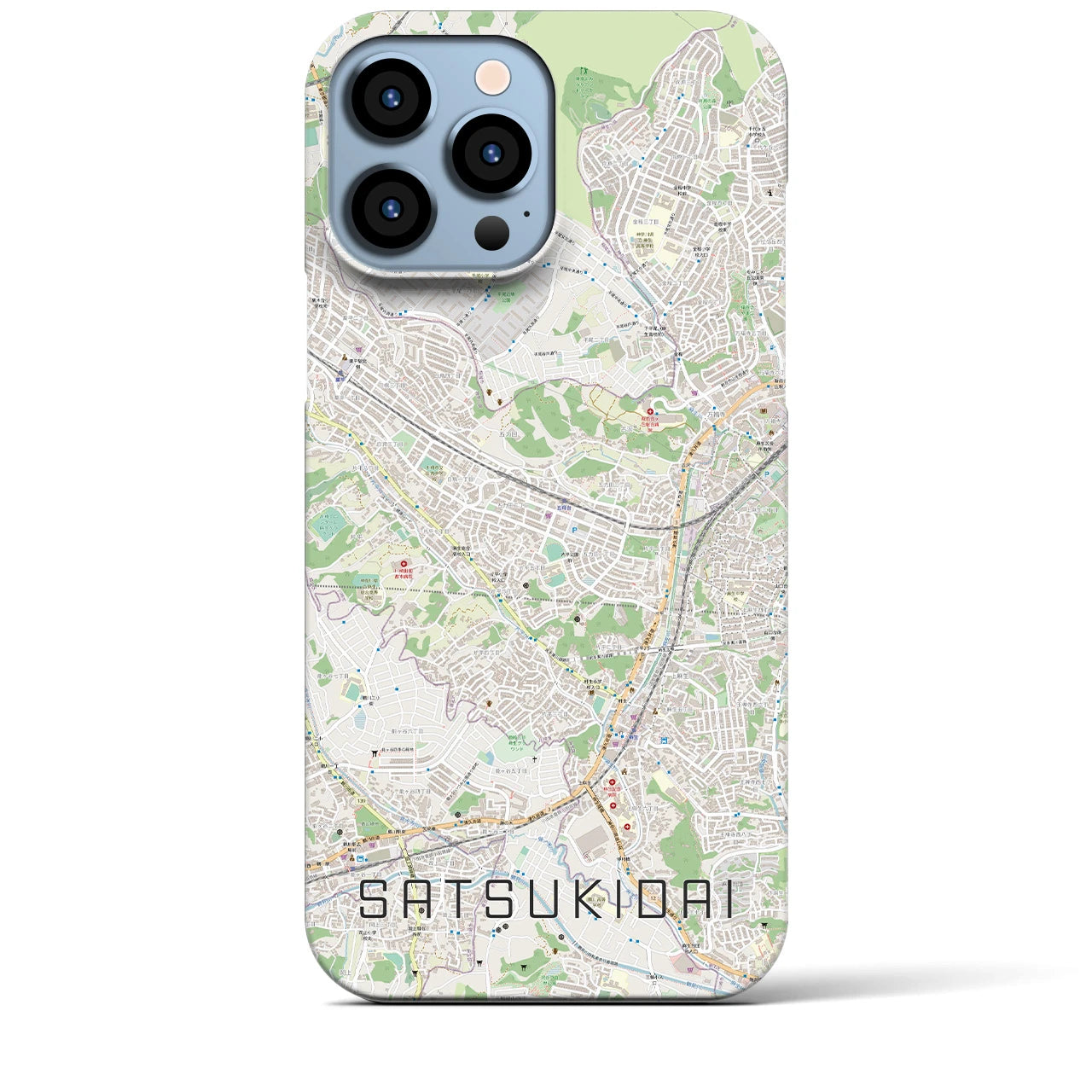 【五月台(神奈川県)】地図柄iPhoneケース(バックカバータイプ)