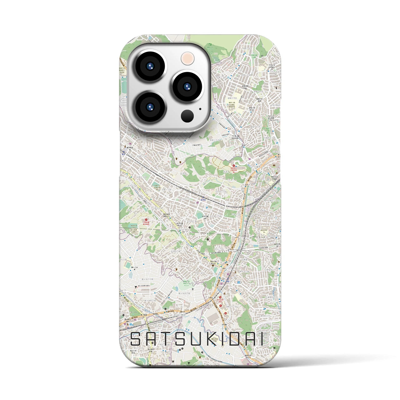 【五月台(神奈川県)】地図柄iPhoneケース(バックカバータイプ)