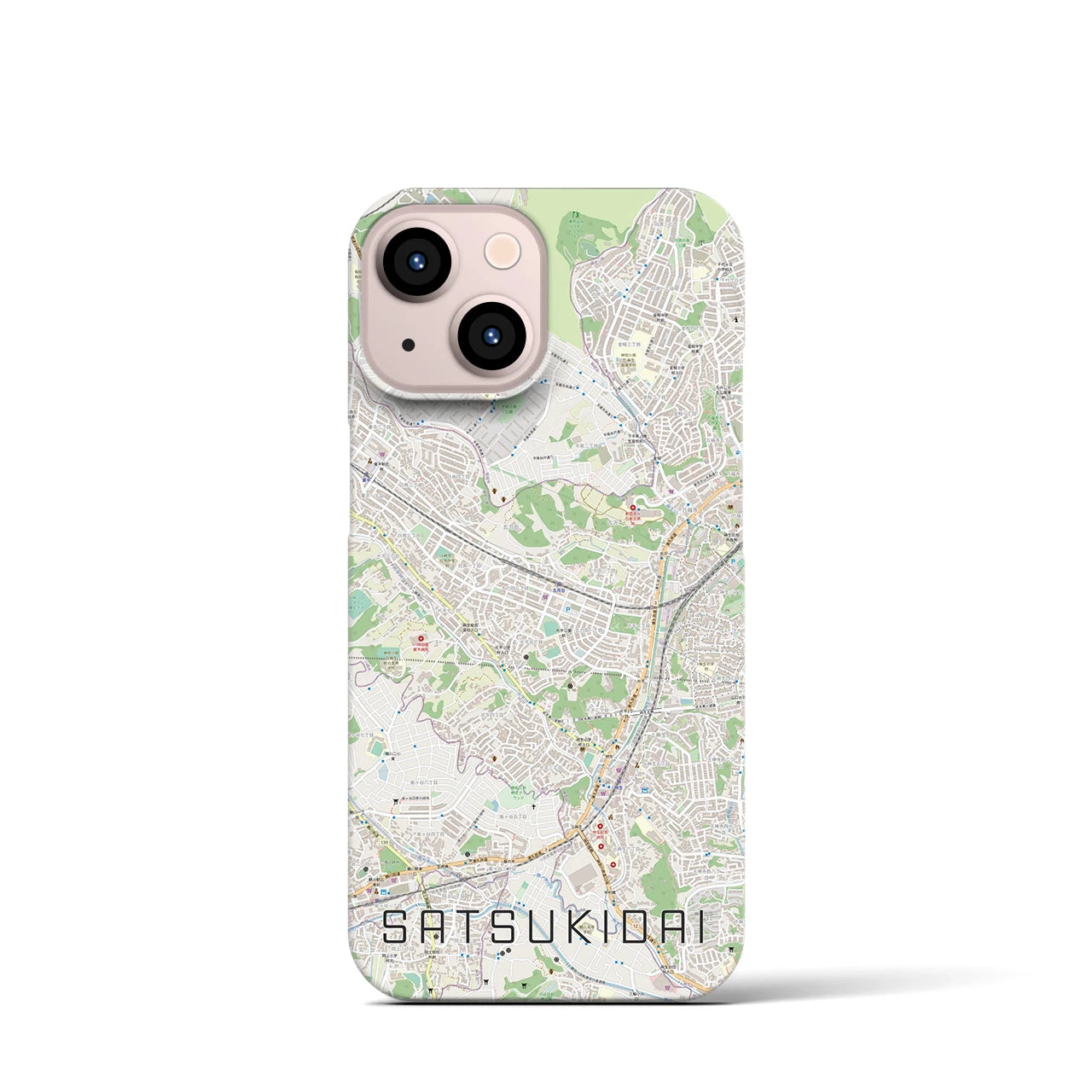 【五月台(神奈川県)】地図柄iPhoneケース(バックカバータイプ)