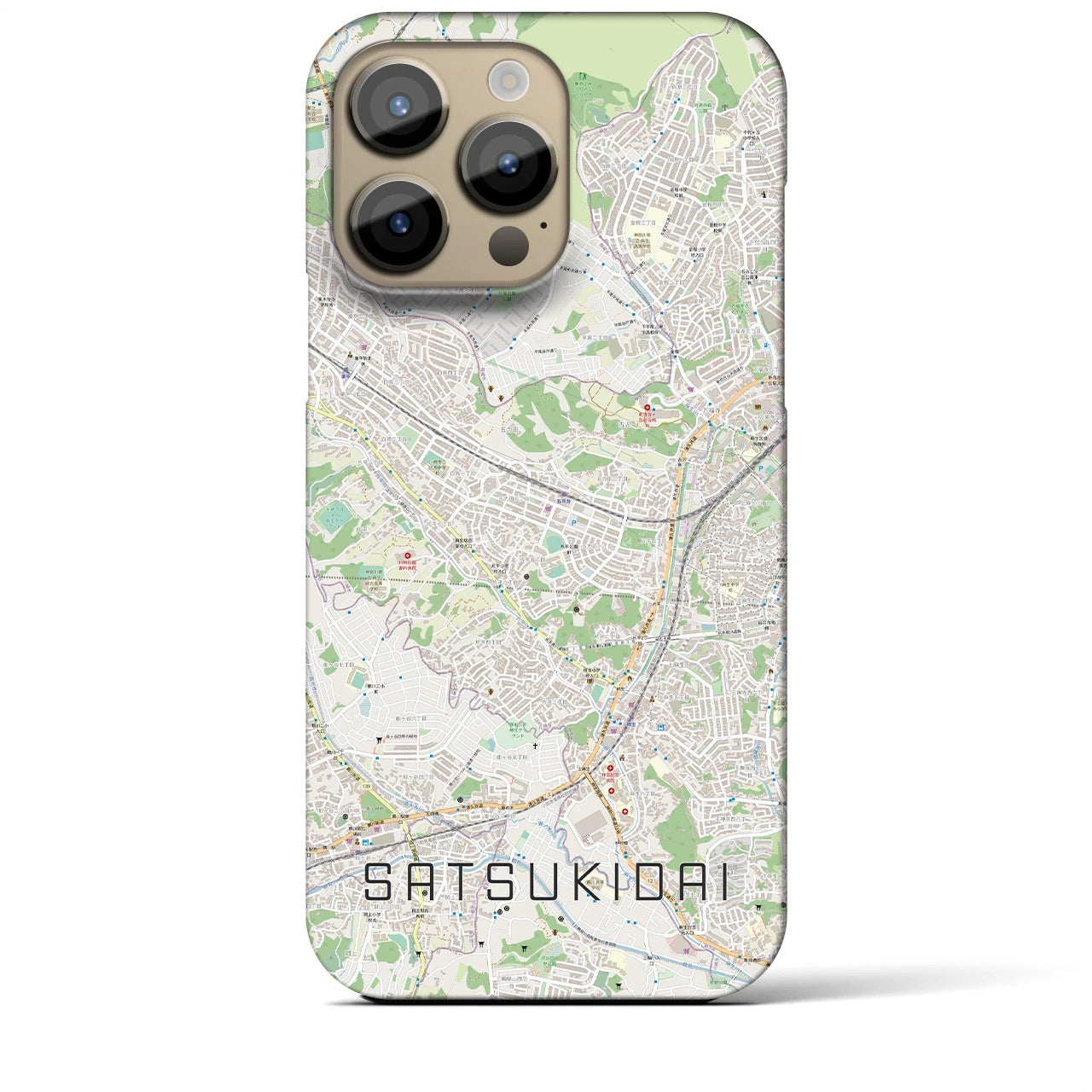 【五月台(神奈川県)】地図柄iPhoneケース(バックカバータイプ)