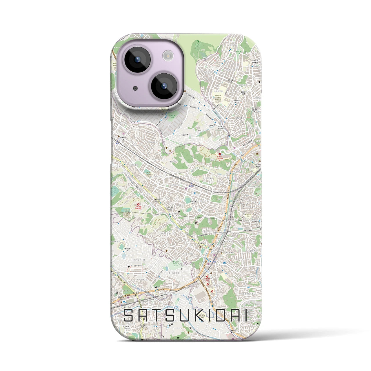 【五月台(神奈川県)】地図柄iPhoneケース(バックカバータイプ)