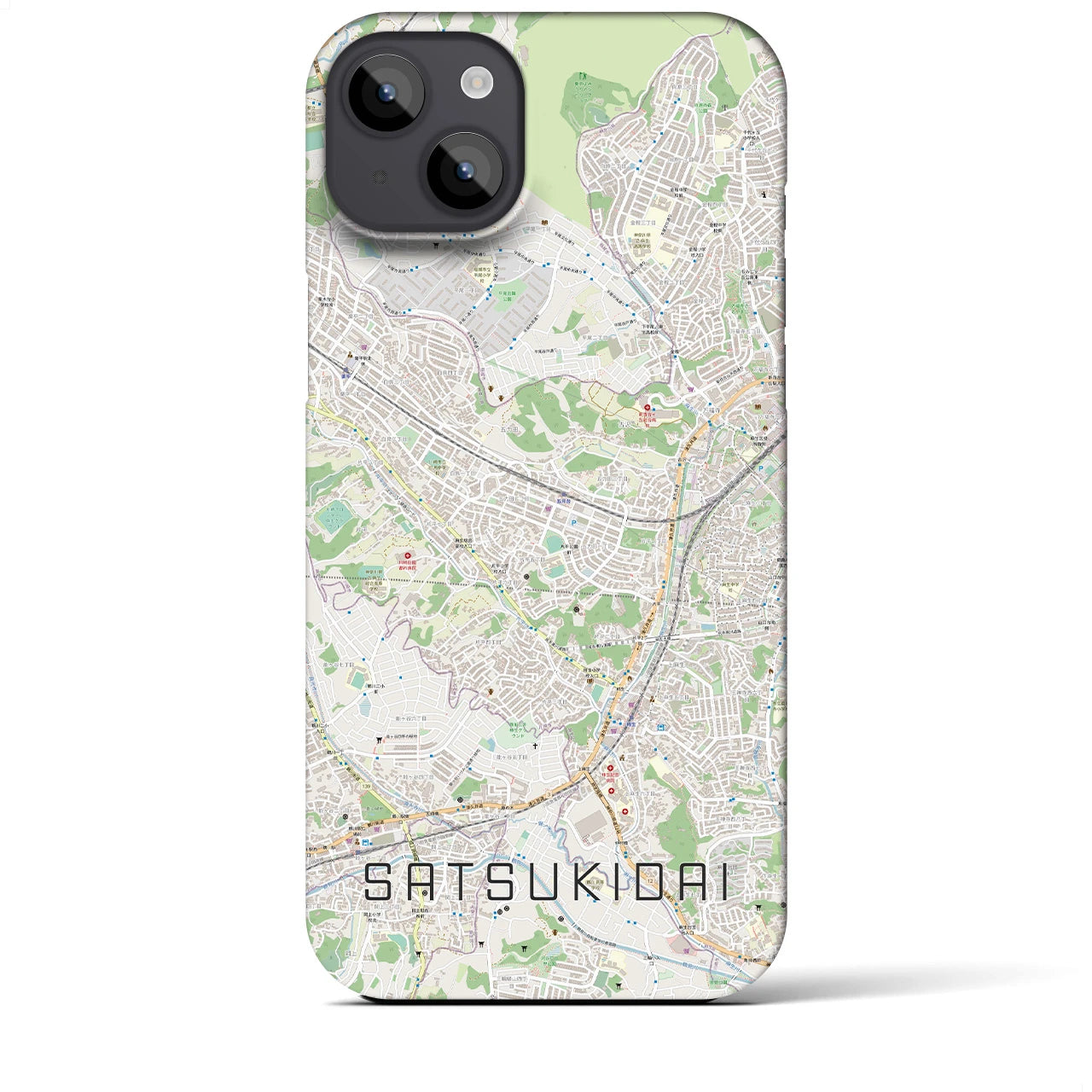 【五月台(神奈川県)】地図柄iPhoneケース(バックカバータイプ)