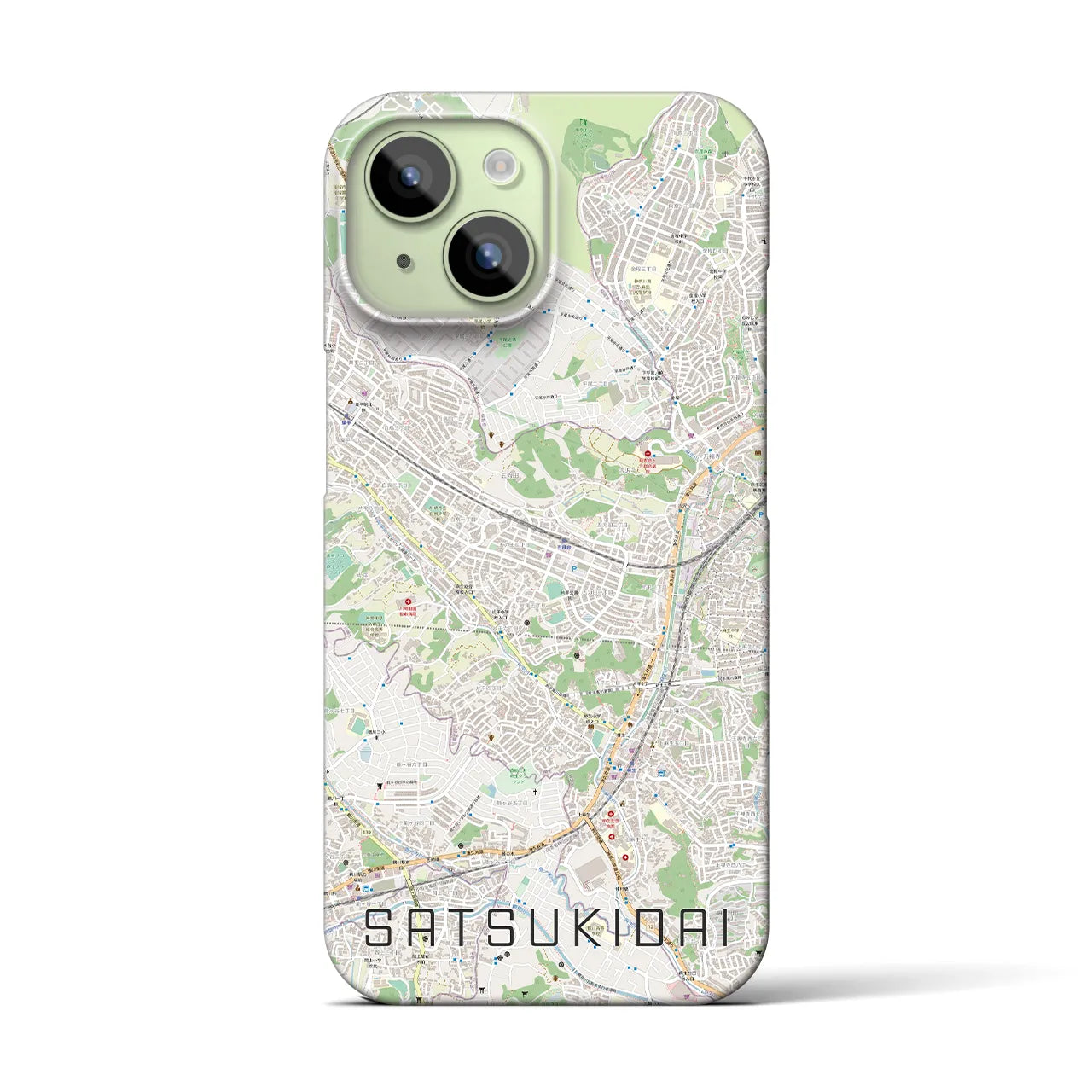 【五月台(神奈川県)】地図柄iPhoneケース(バックカバータイプ)