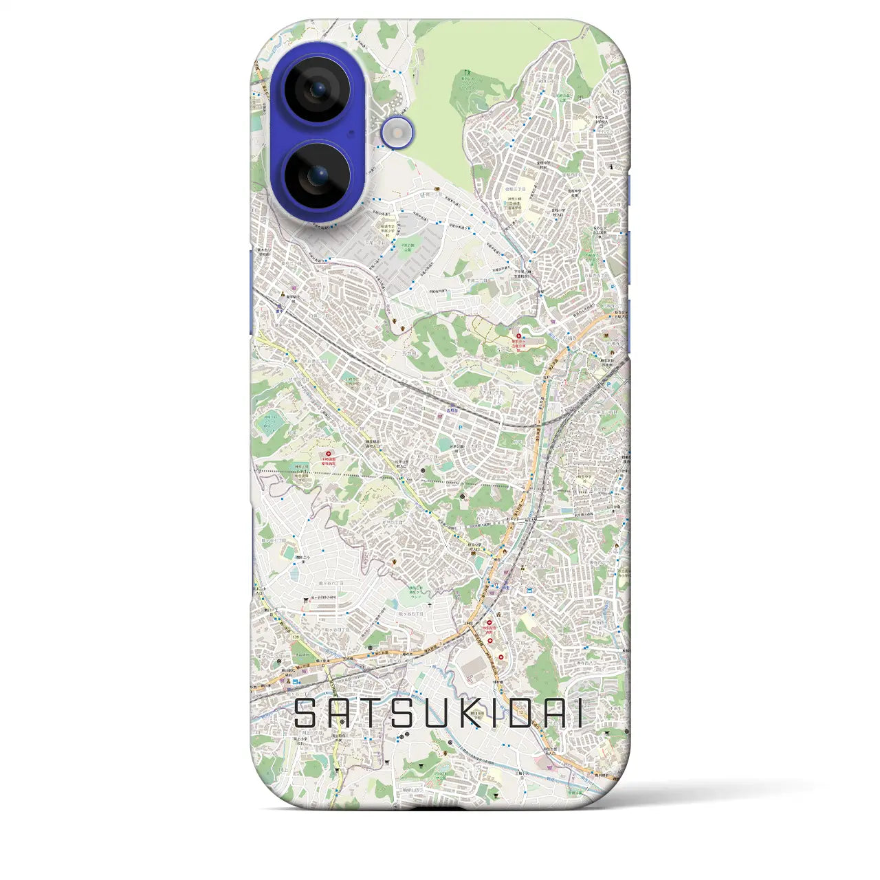 【五月台(神奈川県)】地図柄iPhoneケース(バックカバータイプ)ナチュラル・iPhone 16 Pro Max 用
