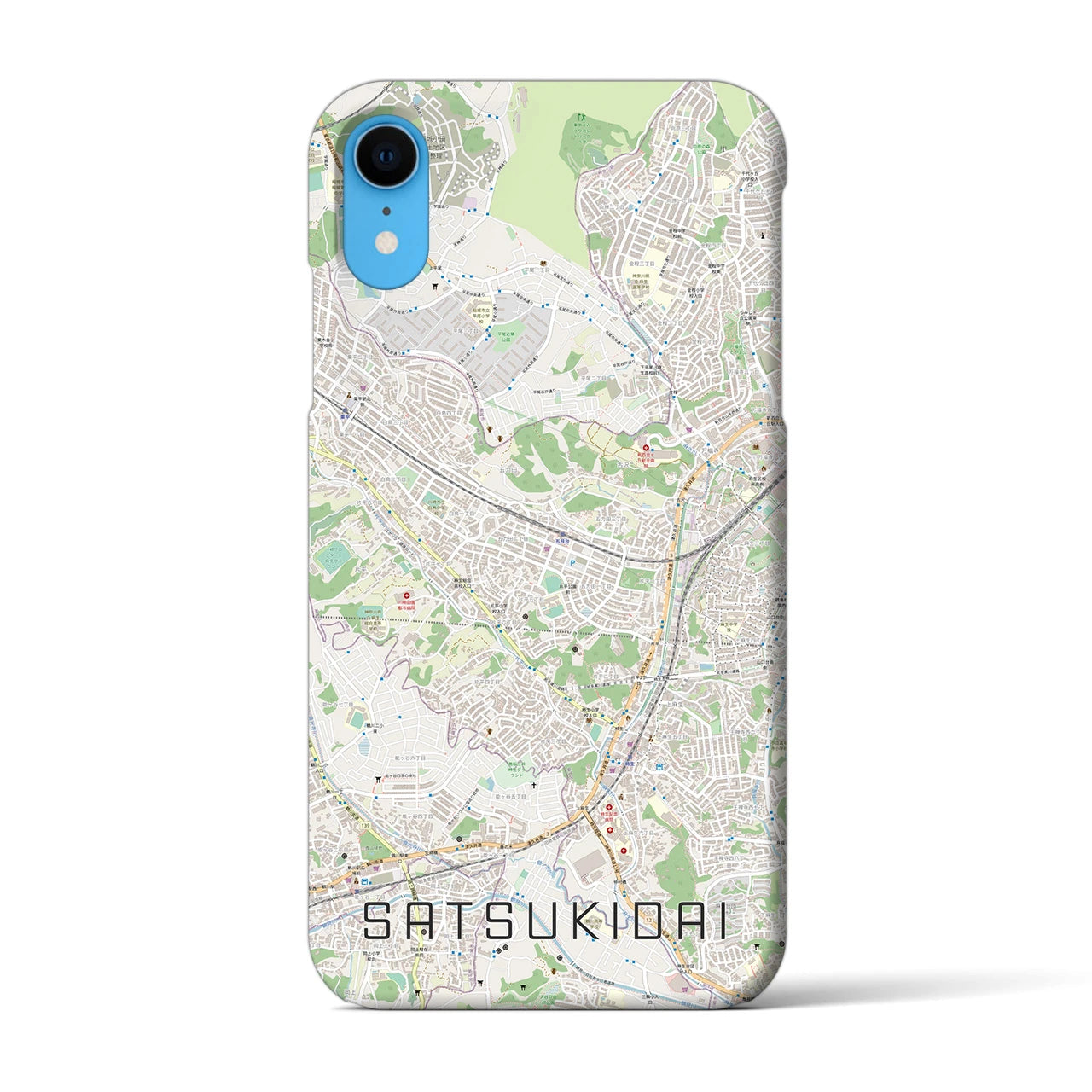 【五月台(神奈川県)】地図柄iPhoneケース(バックカバータイプ)