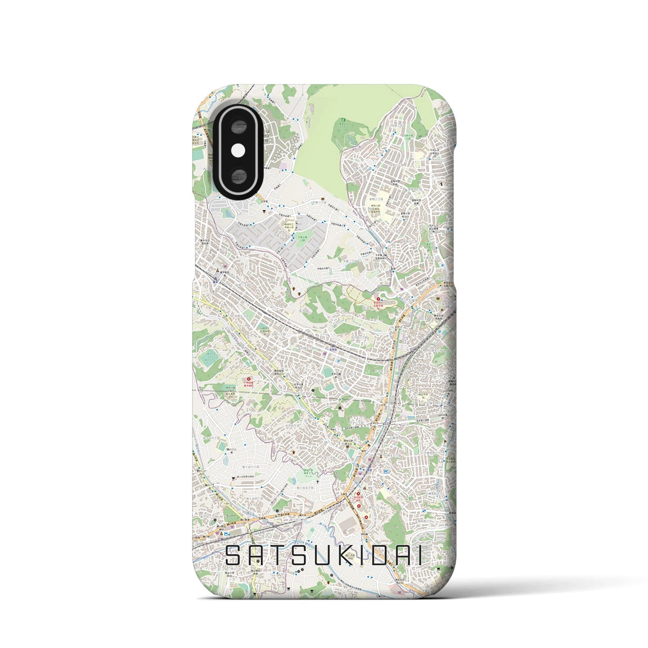 【五月台(神奈川県)】地図柄iPhoneケース(バックカバータイプ)