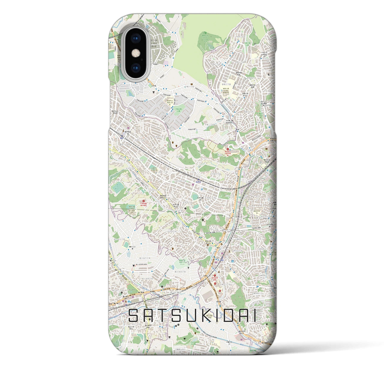 【五月台(神奈川県)】地図柄iPhoneケース(バックカバータイプ)