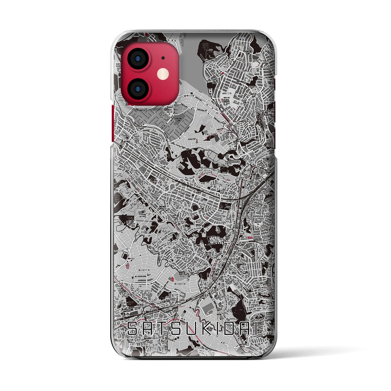 【五月台(神奈川県)】地図柄iPhoneケース(クリアタイプ)