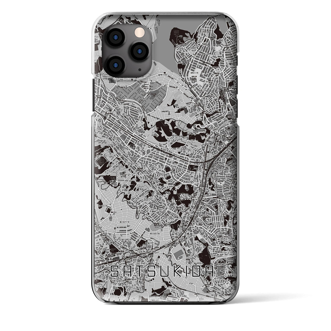 【五月台(神奈川県)】地図柄iPhoneケース(クリアタイプ)