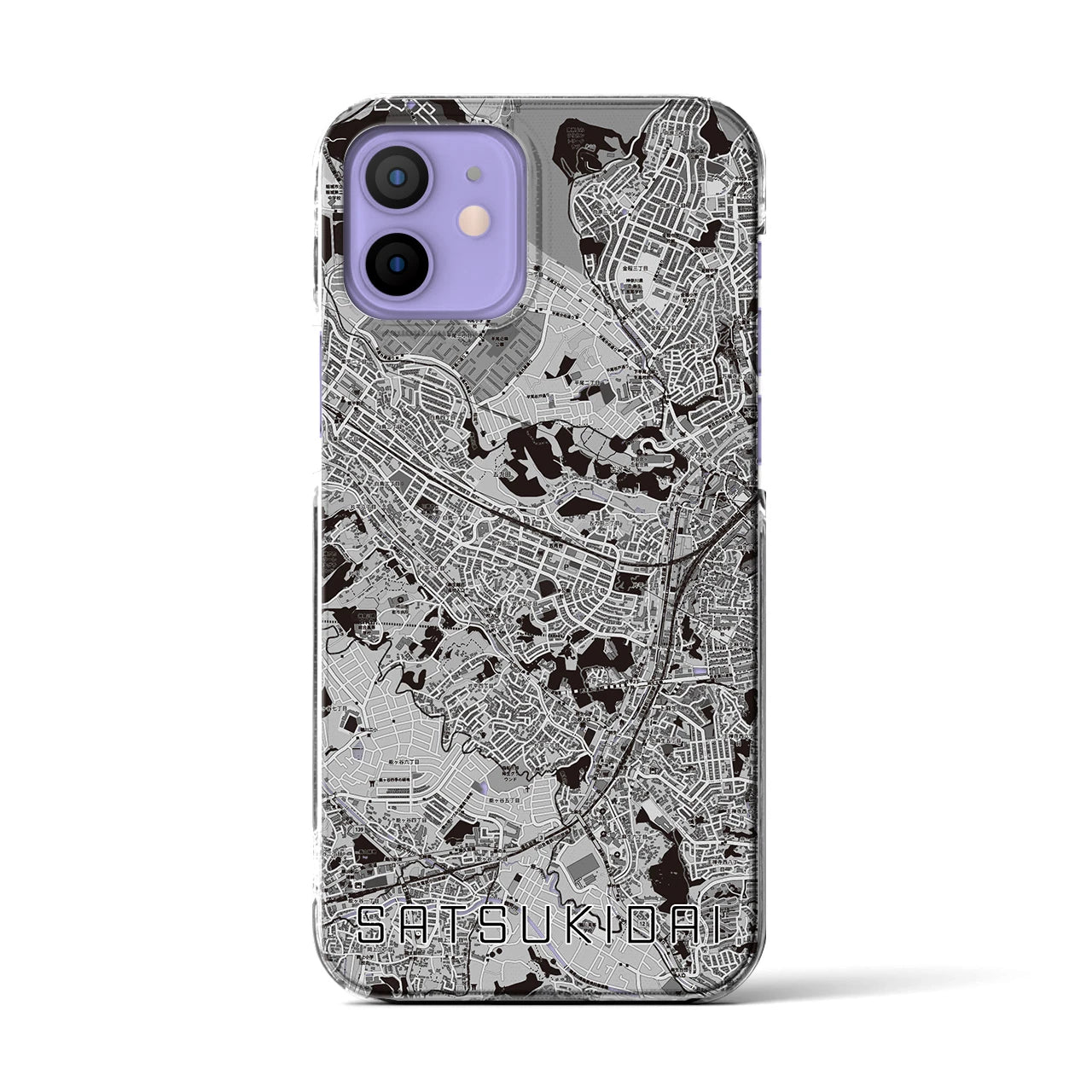 【五月台(神奈川県)】地図柄iPhoneケース(クリアタイプ)