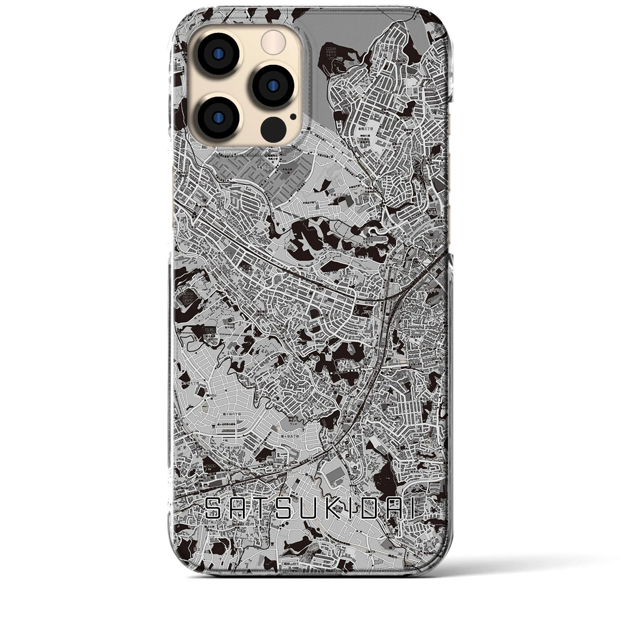 【五月台(神奈川県)】地図柄iPhoneケース(クリアタイプ)