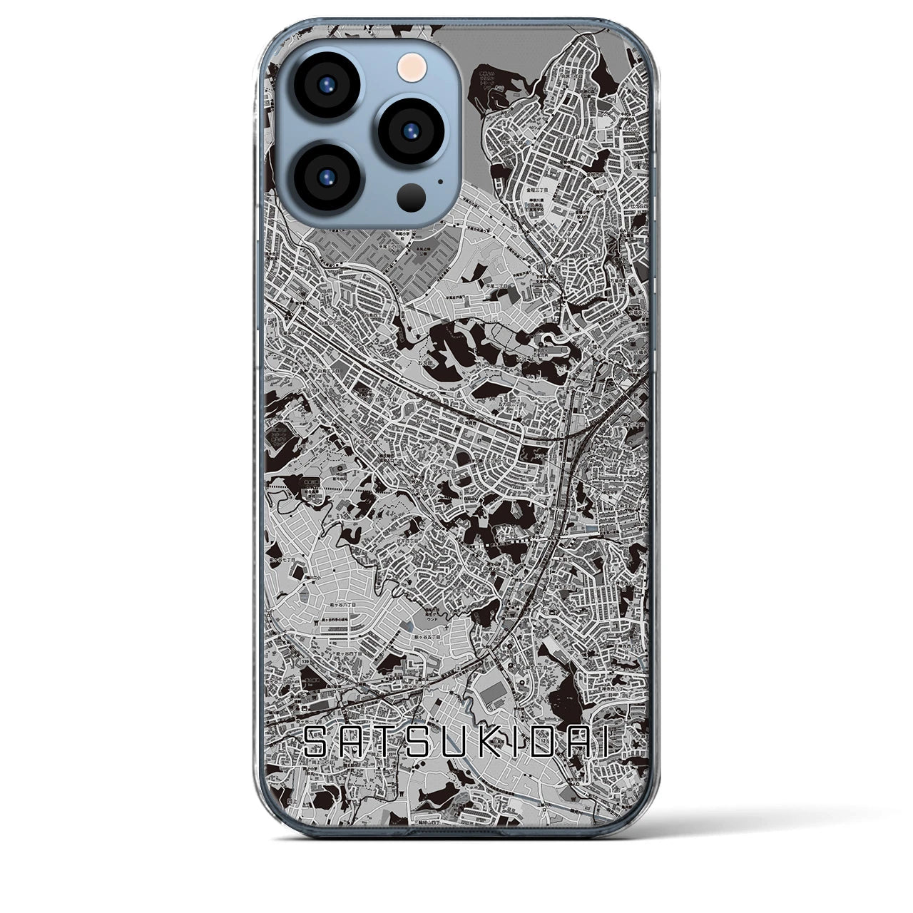 【五月台(神奈川県)】地図柄iPhoneケース(クリアタイプ)