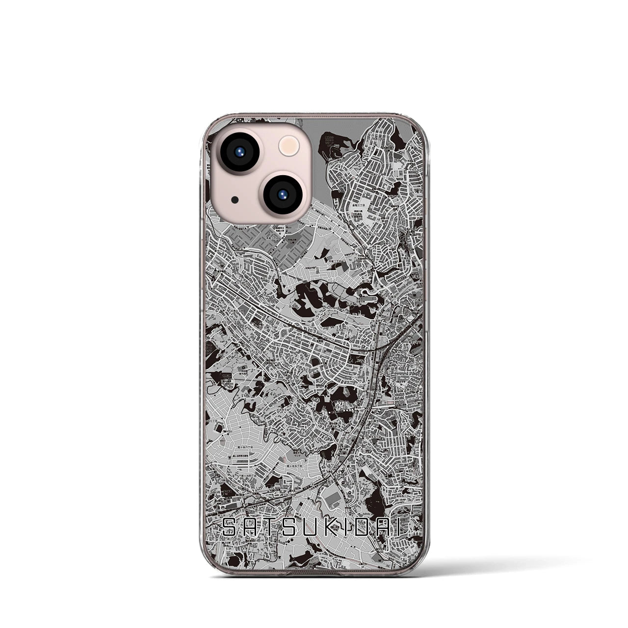 【五月台(神奈川県)】地図柄iPhoneケース(クリアタイプ)