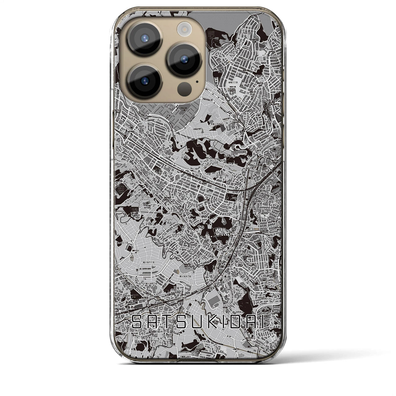 【五月台(神奈川県)】地図柄iPhoneケース(クリアタイプ)