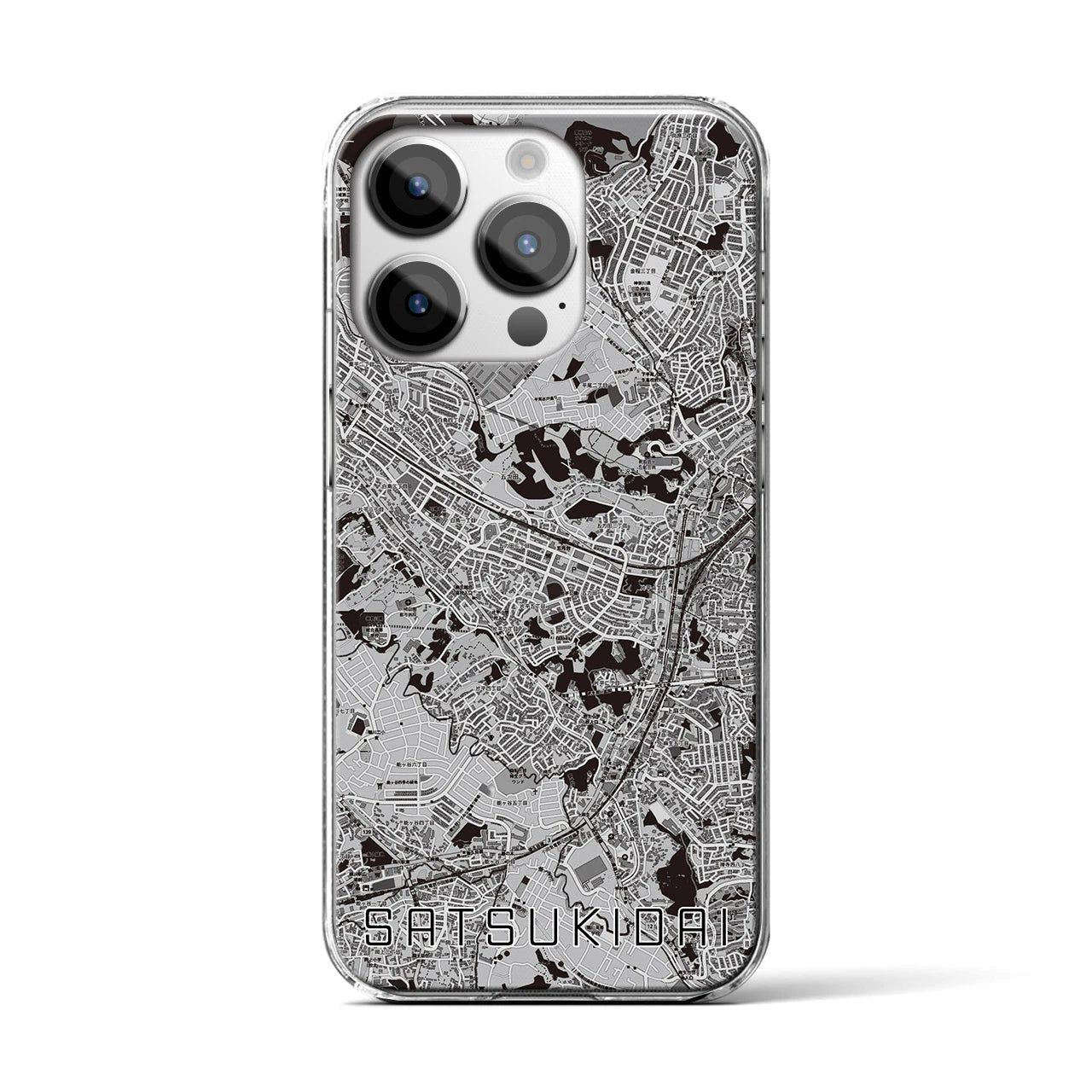 【五月台(神奈川県)】地図柄iPhoneケース(クリアタイプ)