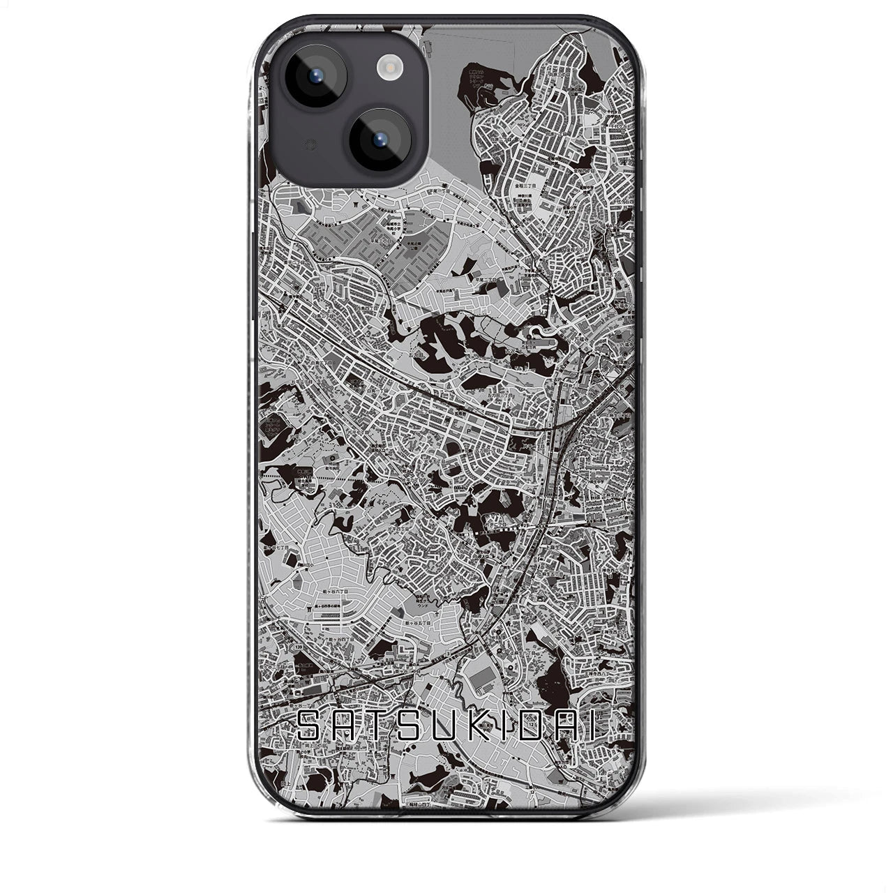 【五月台(神奈川県)】地図柄iPhoneケース(クリアタイプ)