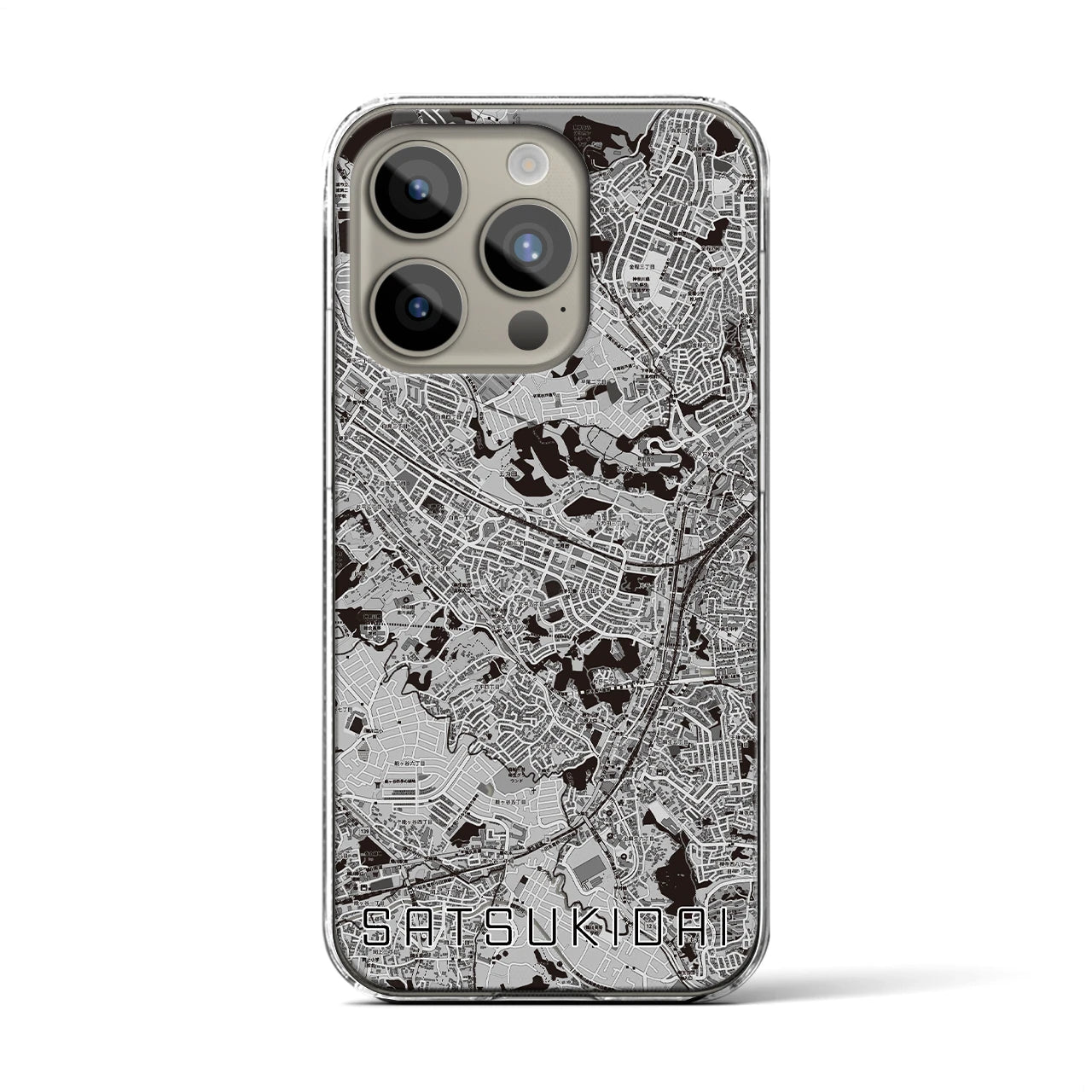 【五月台(神奈川県)】地図柄iPhoneケース(クリアタイプ)