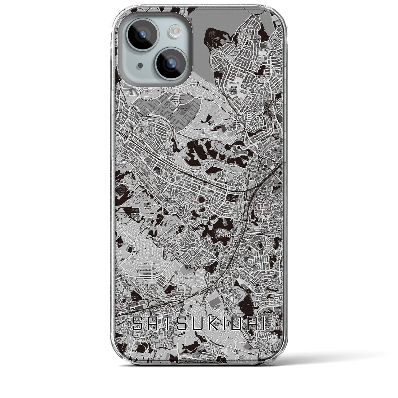 【五月台(神奈川県)】地図柄iPhoneケース(クリアタイプ)