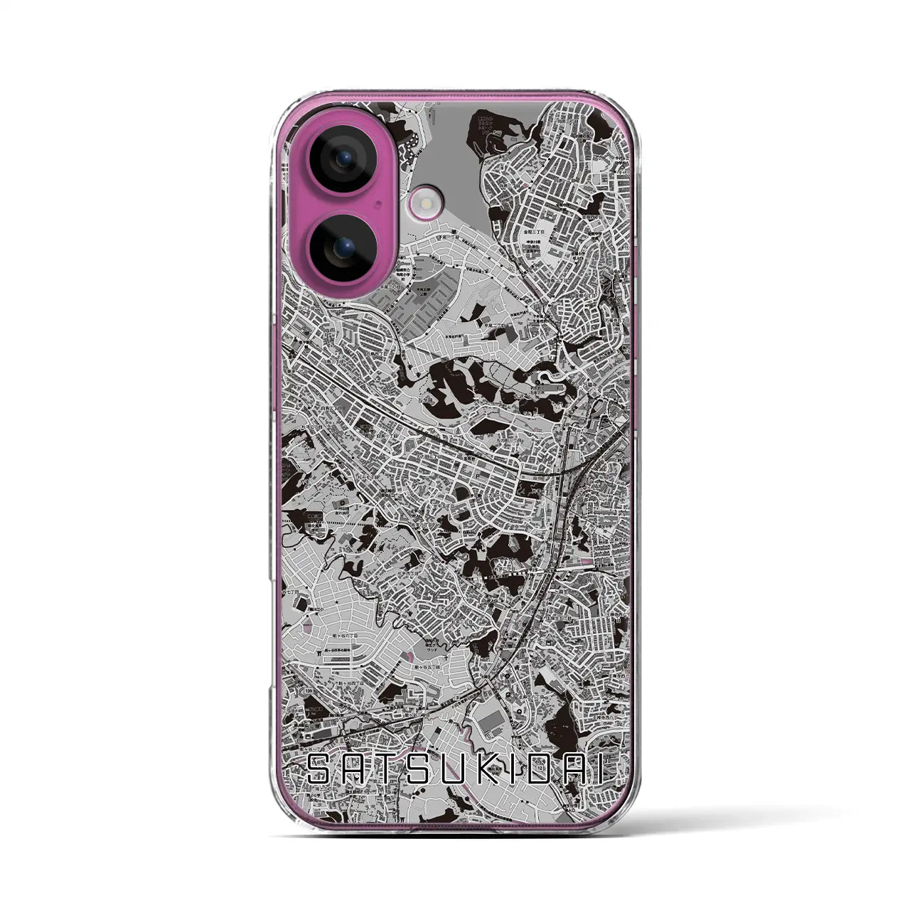 【五月台(神奈川県)】地図柄iPhoneケース(クリアタイプ)