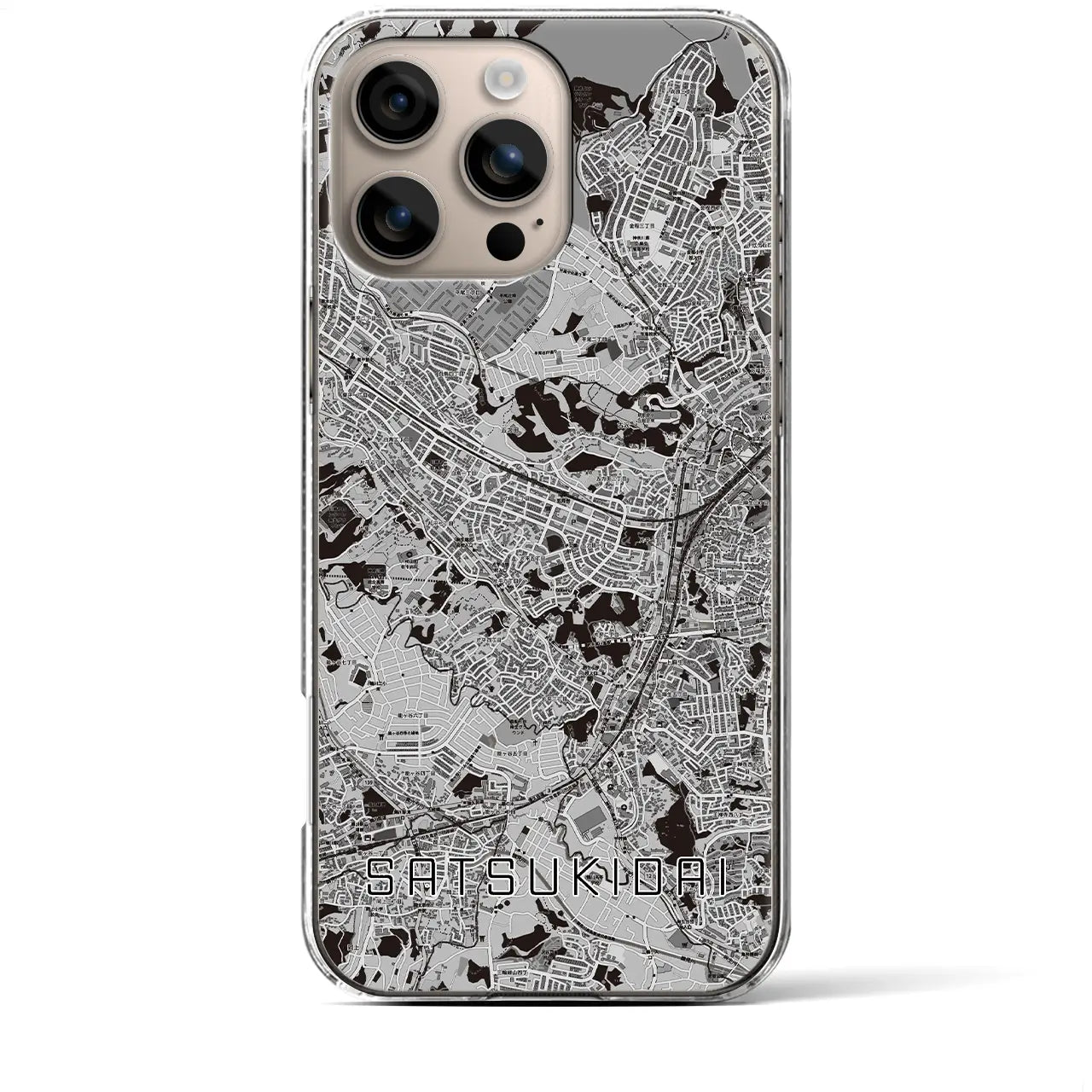 【五月台(神奈川県)】地図柄iPhoneケース(クリアタイプ)