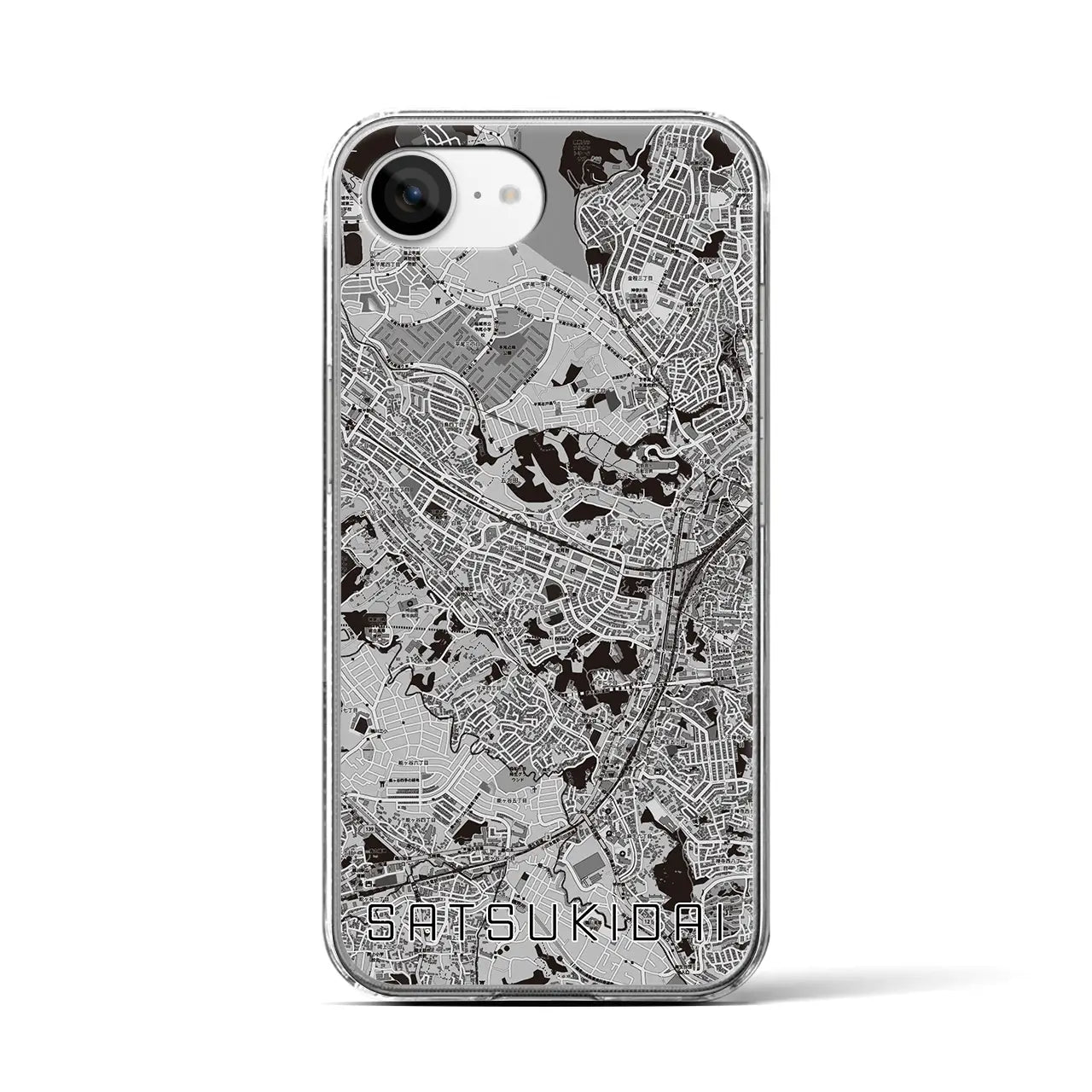 【五月台(神奈川県)】地図柄iPhoneケース(クリアタイプ)