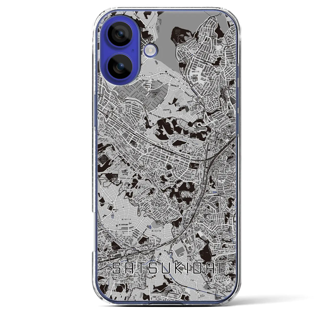 【五月台(神奈川県)】地図柄iPhoneケース(クリアタイプ)