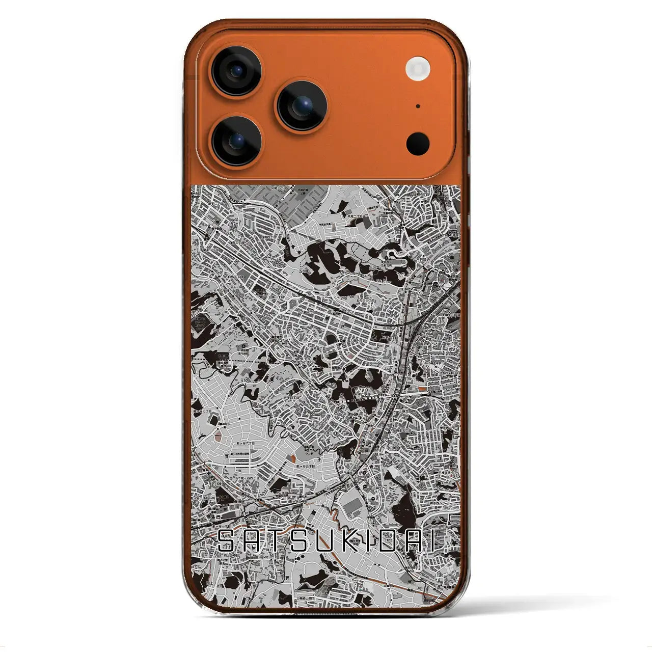 【五月台(神奈川県)】地図柄iPhoneケース(クリアタイプ)