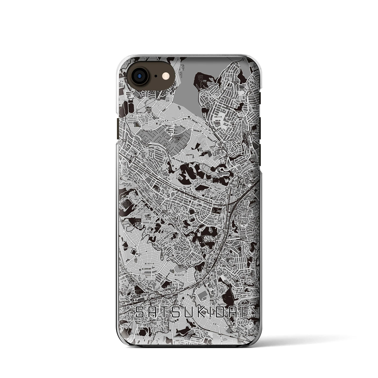 【五月台(神奈川県)】地図柄iPhoneケース(クリアタイプ)