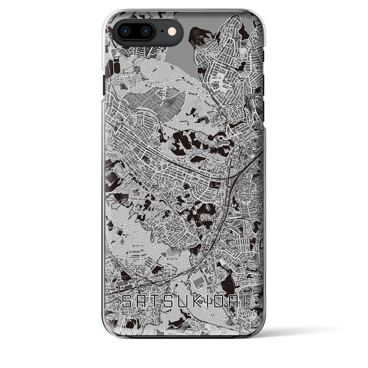 【五月台(神奈川県)】地図柄iPhoneケース(クリアタイプ)