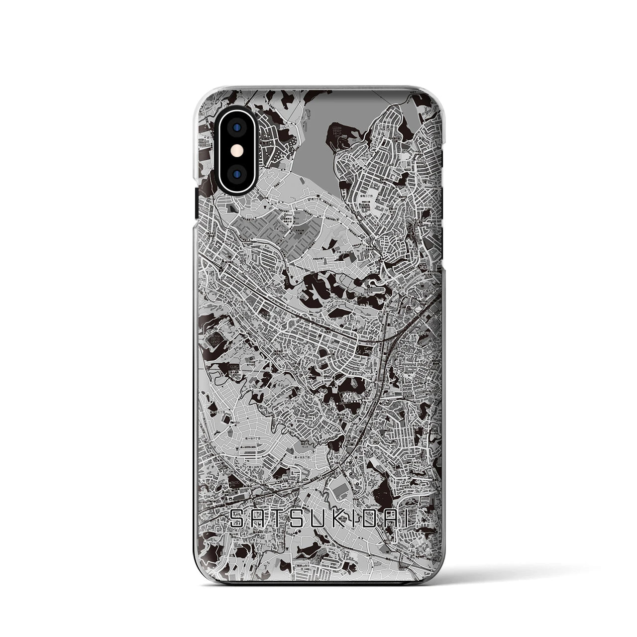 【五月台(神奈川県)】地図柄iPhoneケース(クリアタイプ)