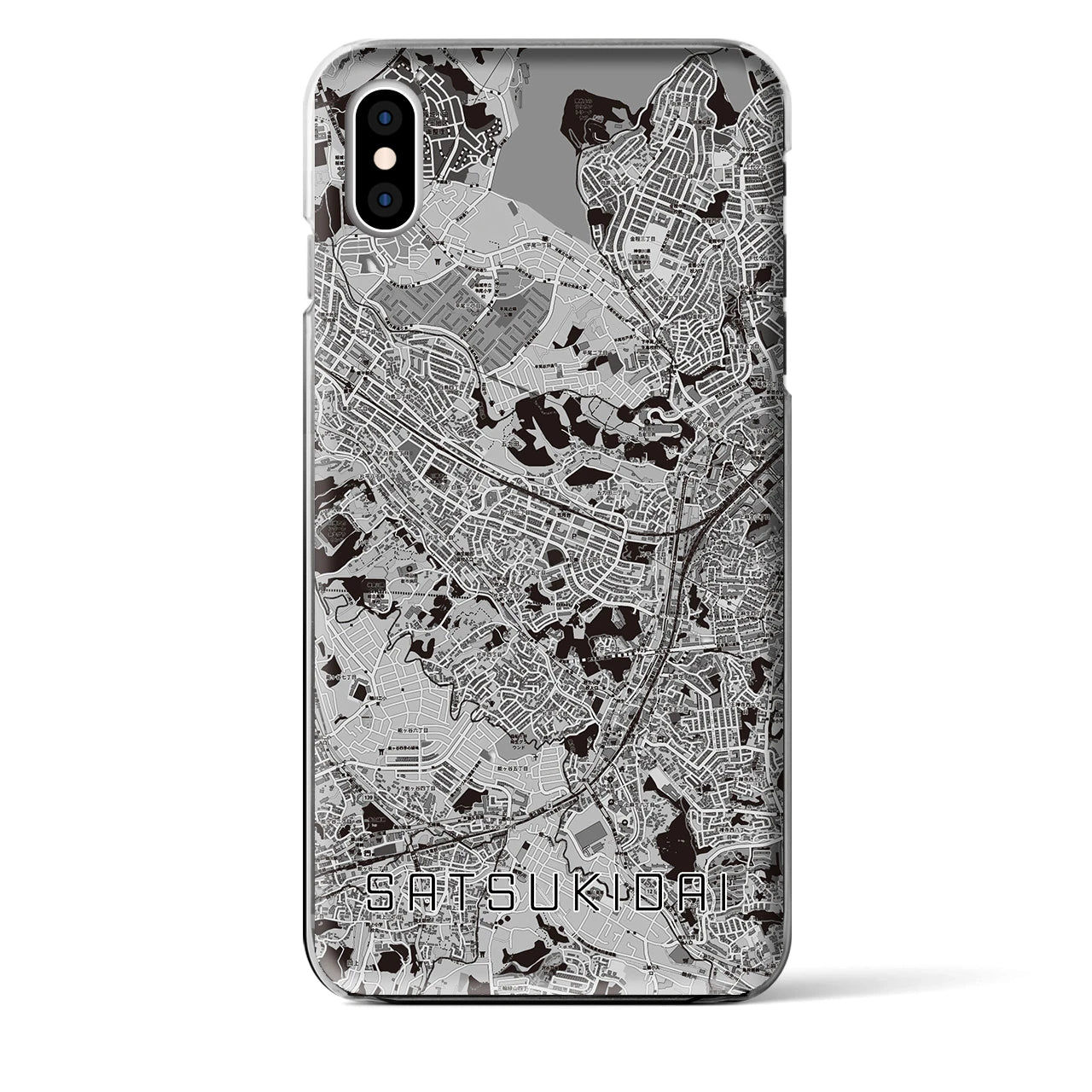 【五月台(神奈川県)】地図柄iPhoneケース(クリアタイプ)