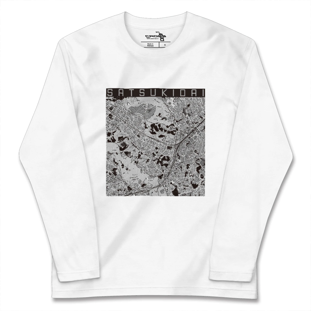 【五月台(神奈川県)】地図柄ロングスリーブTシャツ