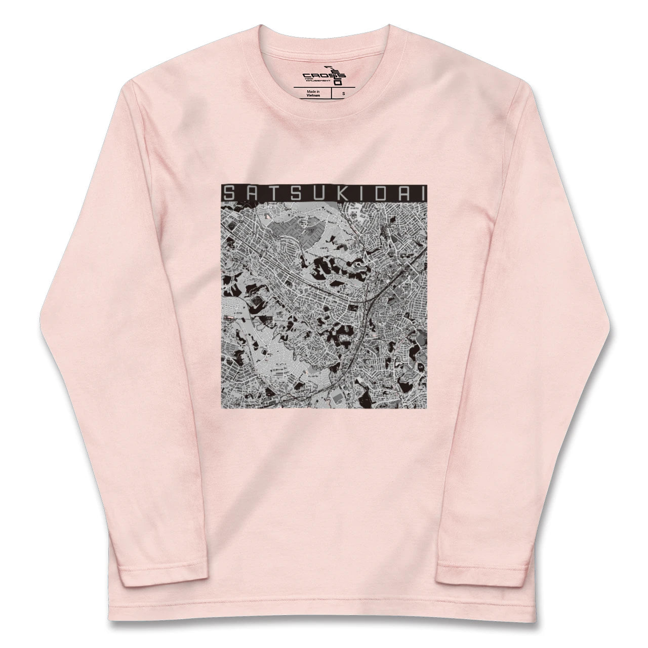 【五月台(神奈川県)】地図柄ロングスリーブTシャツ