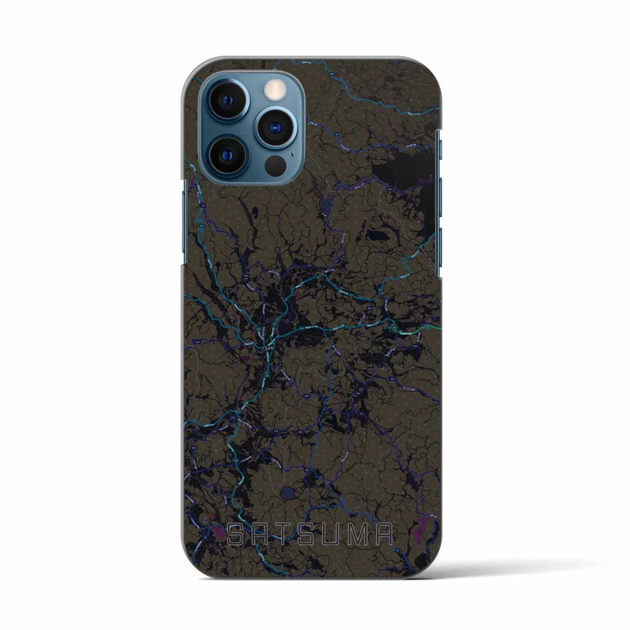 【さつま(鹿児島県)】地図柄iPhoneケース(バックカバータイプ)