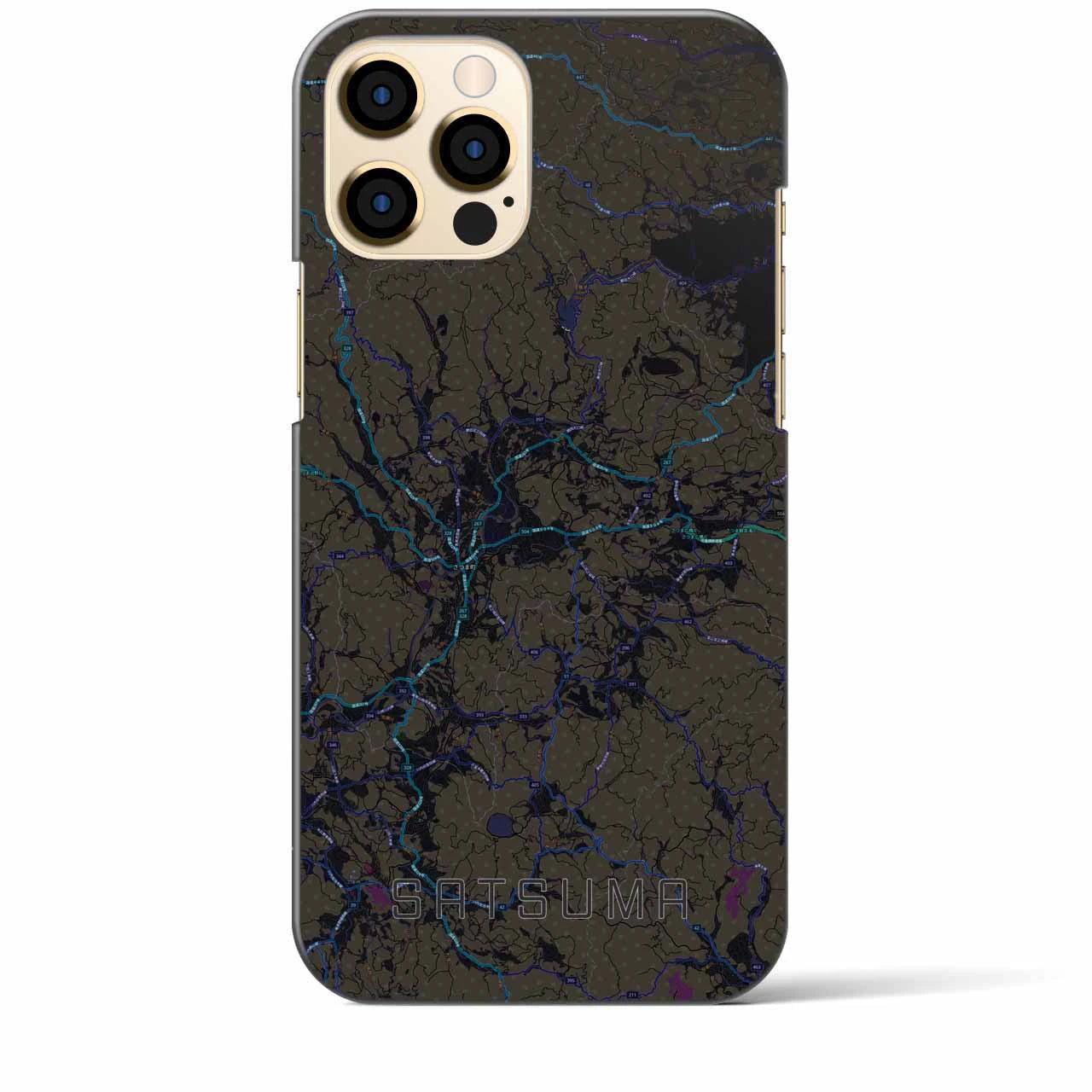 【さつま(鹿児島県)】地図柄iPhoneケース(バックカバータイプ)