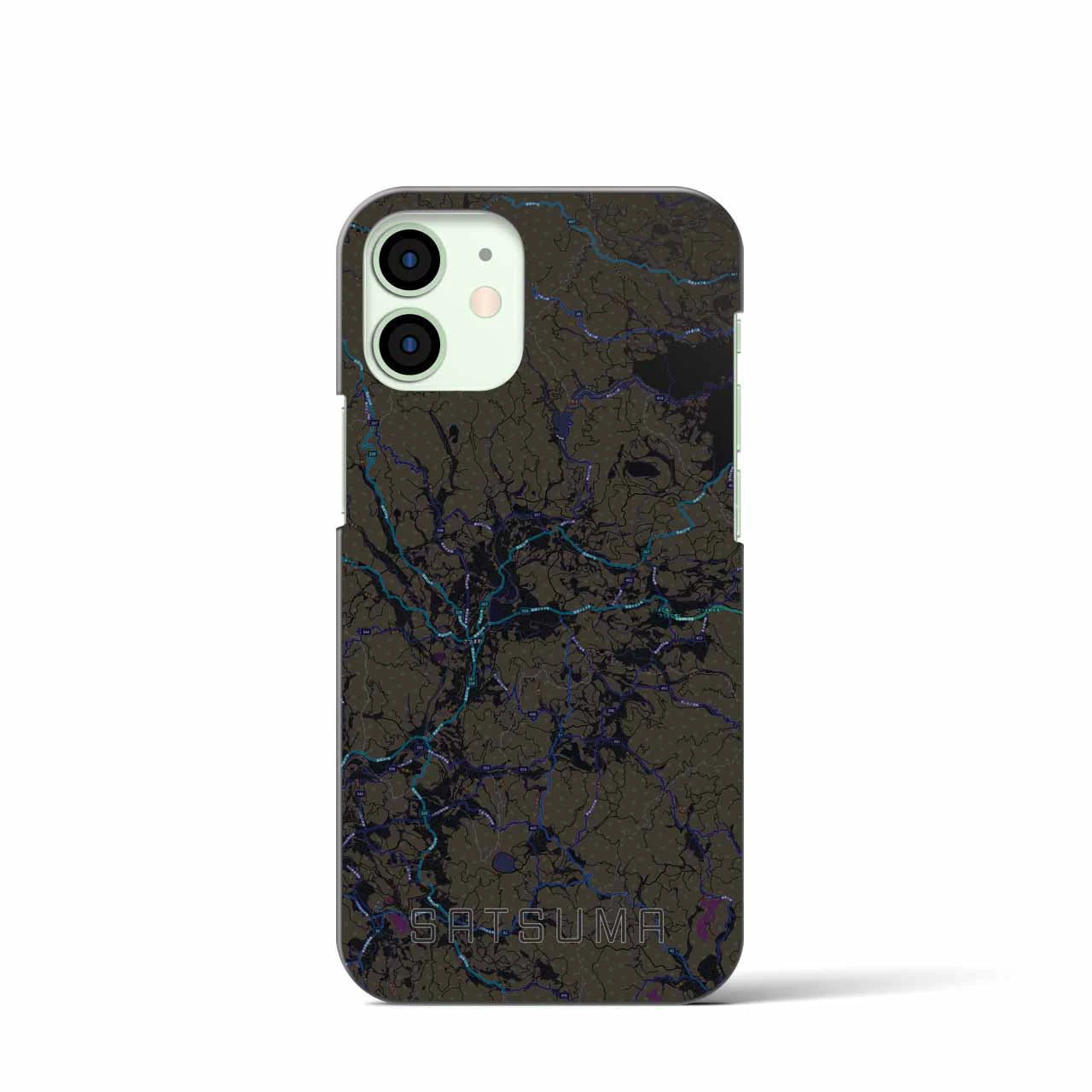 【さつま(鹿児島県)】地図柄iPhoneケース(バックカバータイプ)