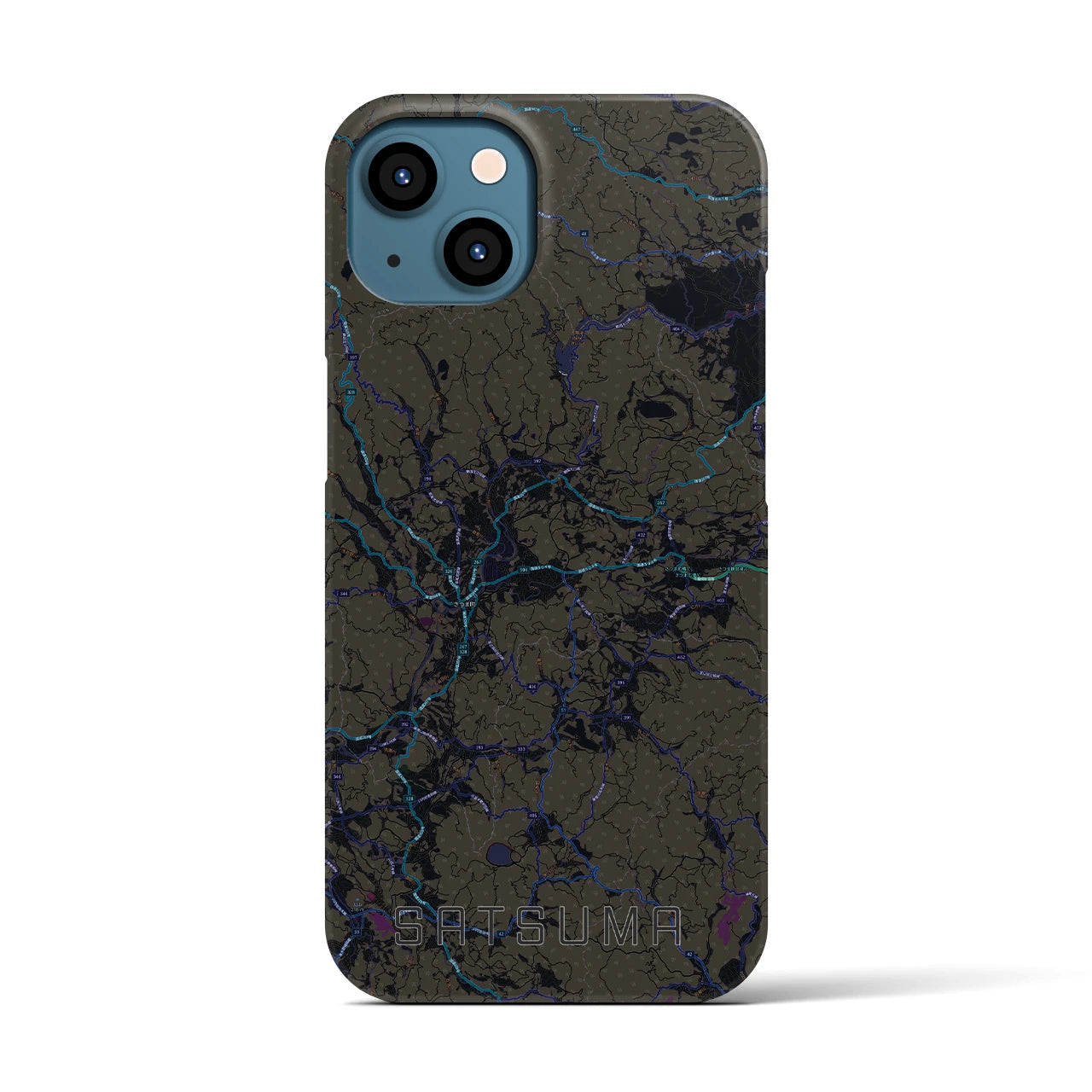 【さつま(鹿児島県)】地図柄iPhoneケース(バックカバータイプ)