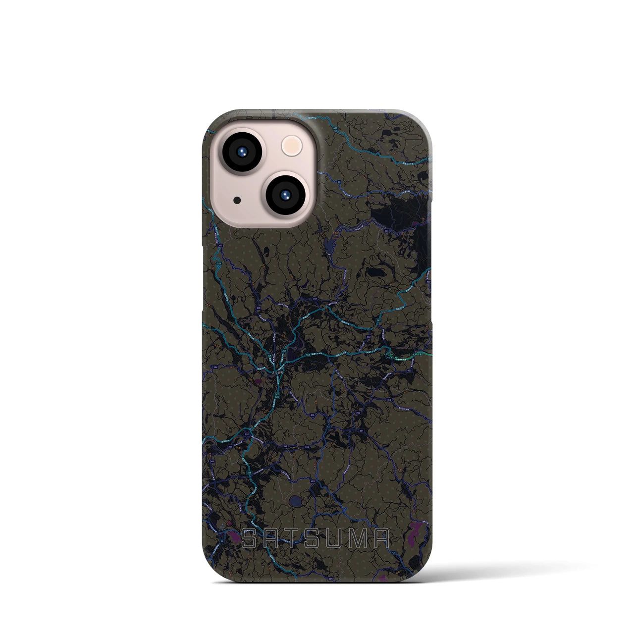 【さつま(鹿児島県)】地図柄iPhoneケース(バックカバータイプ)