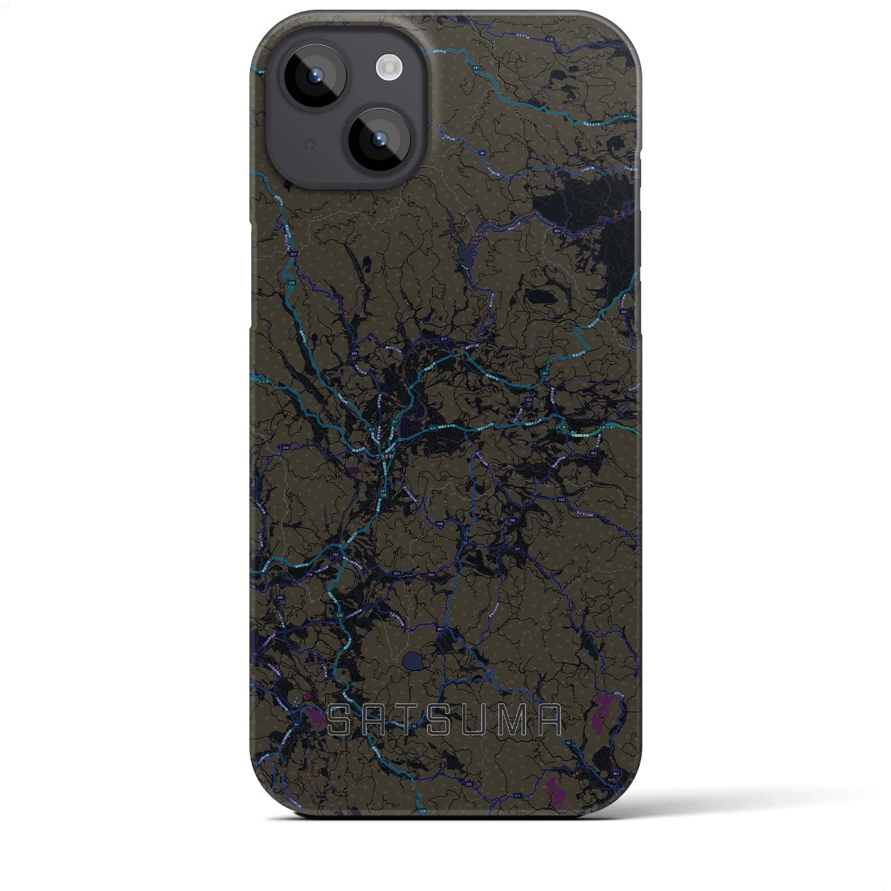 【さつま(鹿児島県)】地図柄iPhoneケース(バックカバータイプ)