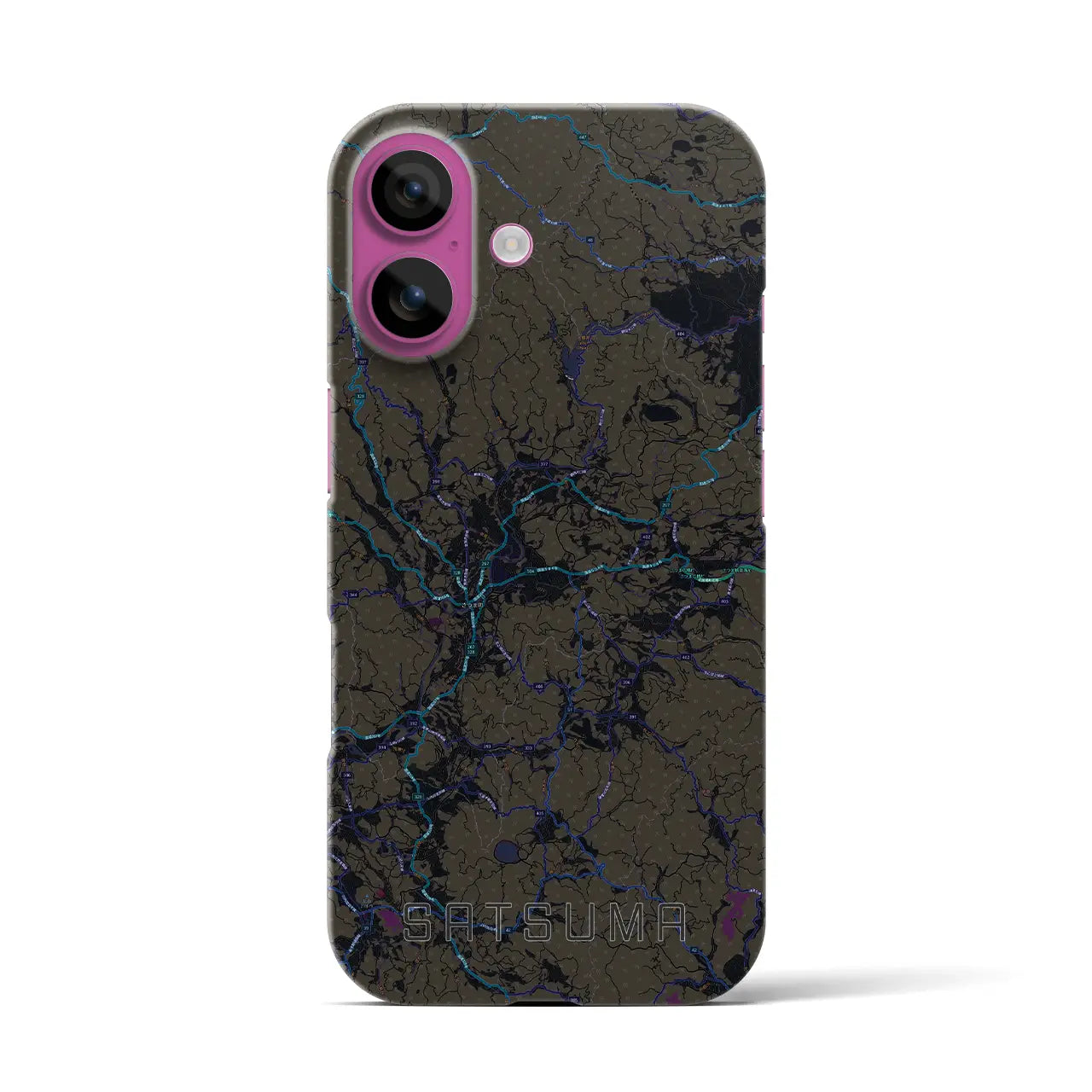 【さつま(鹿児島県)】地図柄iPhoneケース(バックカバータイプ)