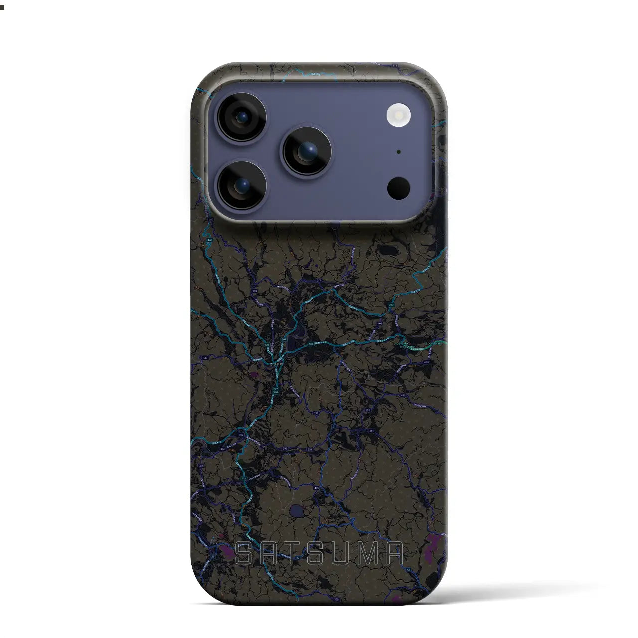 【さつま(鹿児島県)】地図柄iPhoneケース(バックカバータイプ)