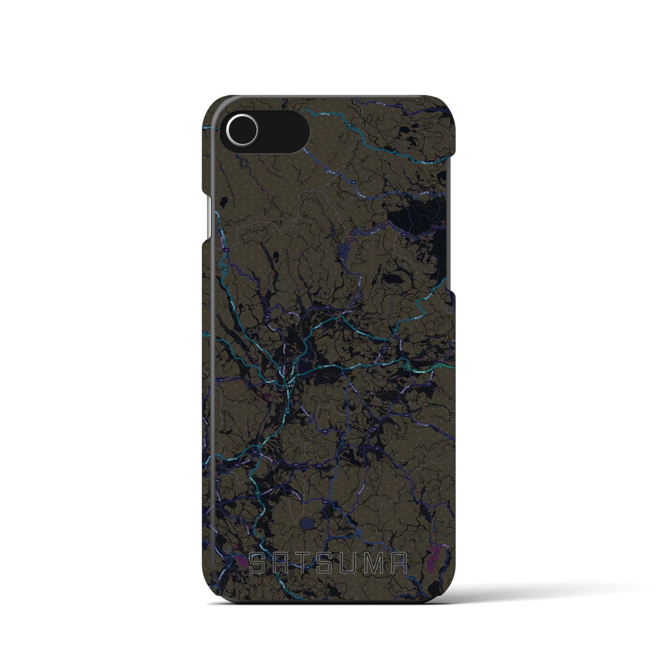 【さつま(鹿児島県)】地図柄iPhoneケース(バックカバータイプ)