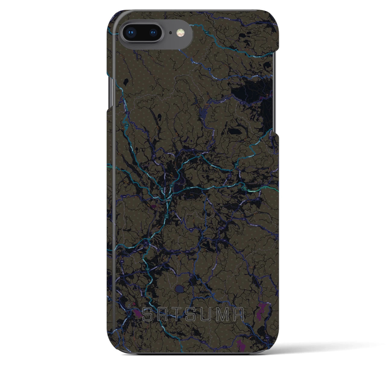 【さつま(鹿児島県)】地図柄iPhoneケース(バックカバータイプ)