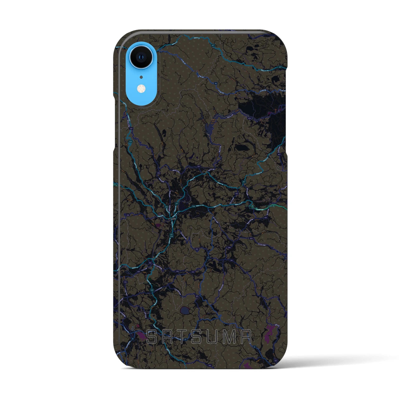 【さつま(鹿児島県)】地図柄iPhoneケース(バックカバータイプ)