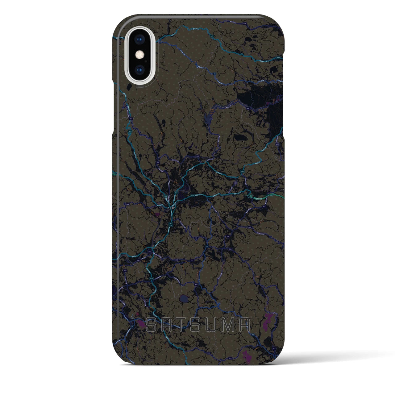 【さつま(鹿児島県)】地図柄iPhoneケース(バックカバータイプ)