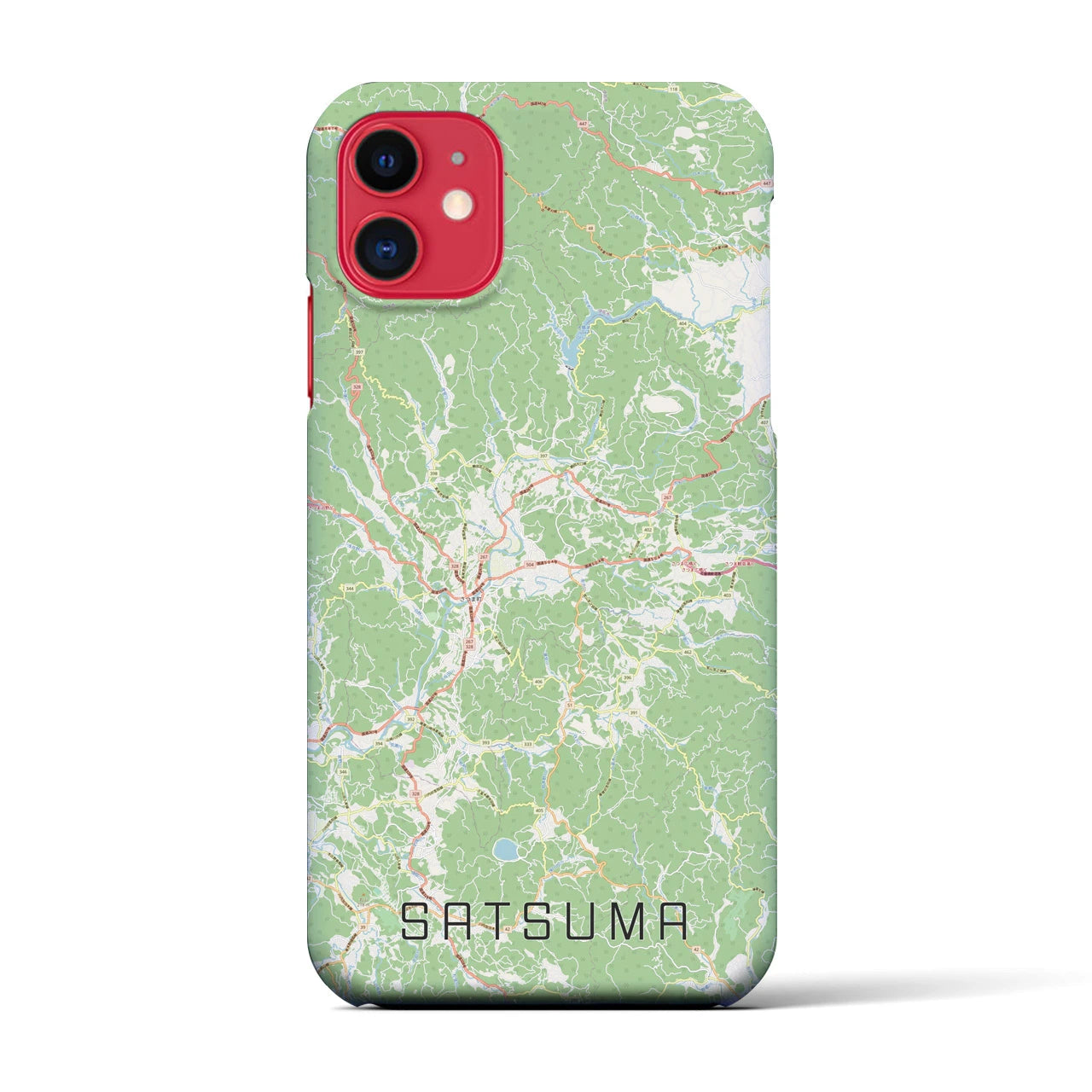 【さつま(鹿児島県)】地図柄iPhoneケース(バックカバータイプ)