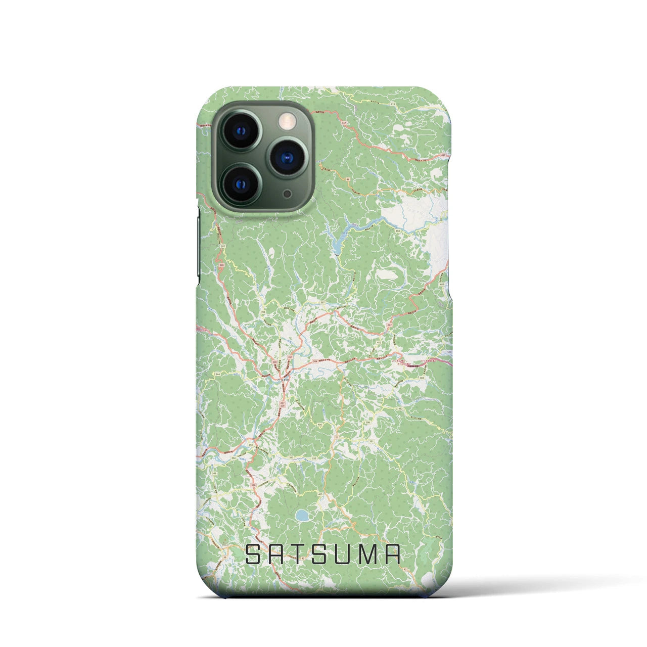 【さつま(鹿児島県)】地図柄iPhoneケース(バックカバータイプ)