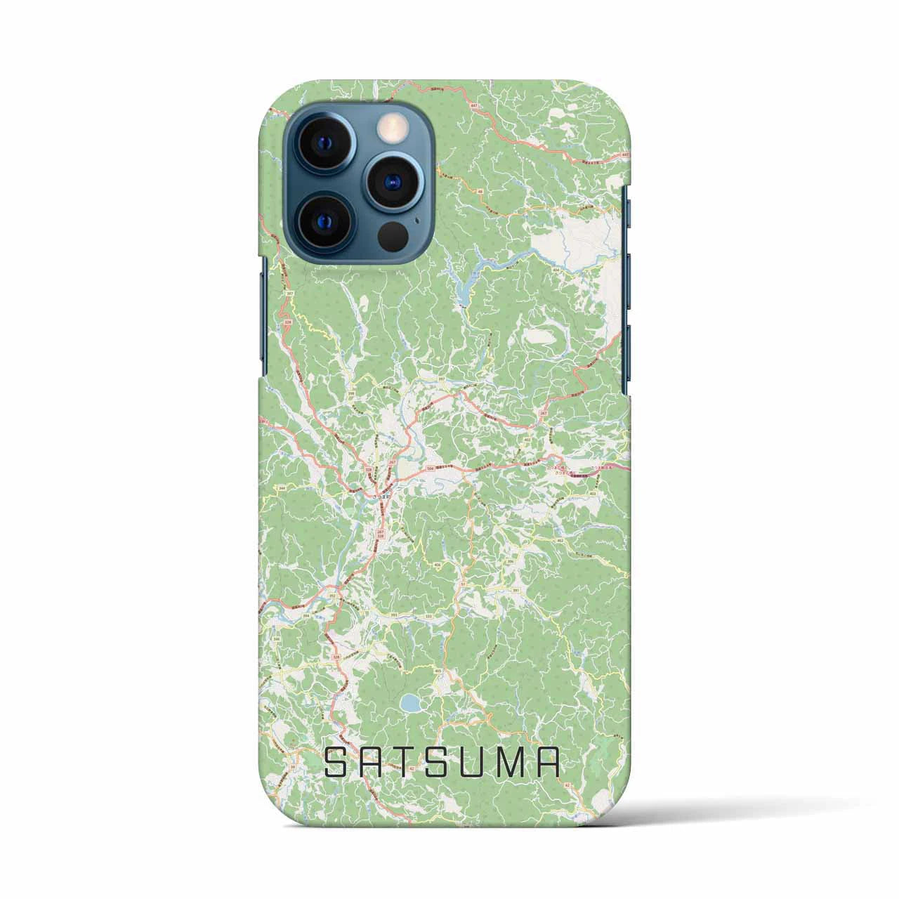 【さつま(鹿児島県)】地図柄iPhoneケース(バックカバータイプ)